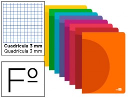 Libreta escolar Liderpapel 360° A4 48h 90g/m² c/3mm. tapa de plástico colores surtidos